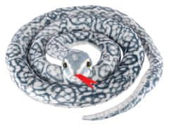 Teddies Plišasta kača, 200 cm, belo siva