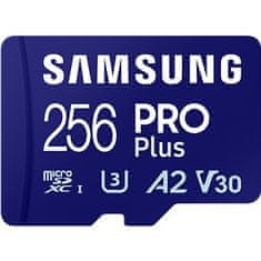 Samsung Samsung/mikro SDXC/256GB/180MBps/USB 3.0/USB-A/razred 10/+ adapter/modra