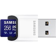 Samsung Samsung/mikro SDXC/256GB/180MBps/USB 3.0/USB-A/razred 10/+ adapter/modra