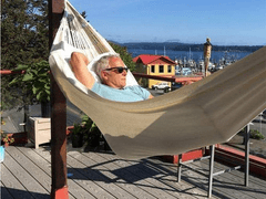 Volino Viseča mreža s transportno vrečo Relax bež 200 x 80 cm