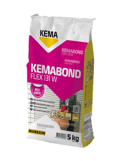 Kema KEMABOND FLEX 131 W, belo feksibilno lepilo, 5kg