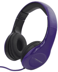 Esperanza Slušalke SOUL; stereo, audio, zložljive, vijolične, 3m