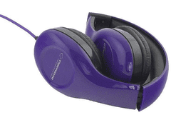 Esperanza Slušalke SOUL; stereo, audio, zložljive, vijolične, 3m