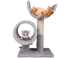 PET Toys mačje drevo in praskalnik za mačke, 50x29x33cm, 2 nivoja - odprta embalaža