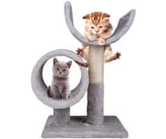 PET Toys mačje drevo in praskalnik za mačke, 50x29x33cm, 2 nivoja