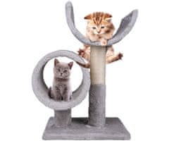 PET Toys mačje drevo in praskalnik za mačke, 50x29x33cm, 2 nivoja - odprta embalaža