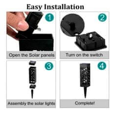 Netscroll Solarna vrtna svetilka (2 kosa), solarna svetilka z elegantno obliko, solarno polnjenje, 8-10 ur delovanja, avtomatski prižig, vodoodporna, za vrtove, terase, dvorišča, LawnLamps