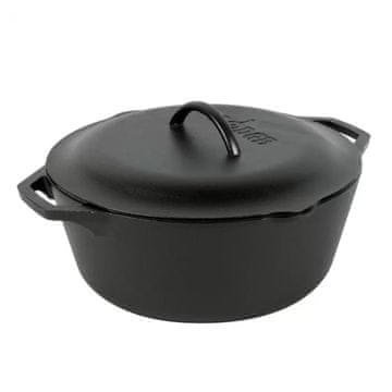 LODGE CAST IRON Posoda s pokrovom 32cm Cast Iron / 6,6l / indukcija / lito železo