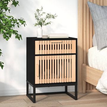 Vidaxl vidaXL Nočna omarica, črna, 40x30x55,5 cm, material na osnovi lesa