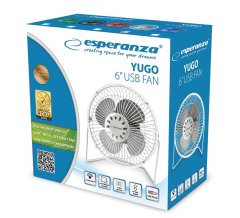 Esperanza NAMIZNI 6" USB VENTILATOR YUGO WHITE