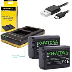 PATONA Photo Dvojni hitri polnilnik Sony NP-FW50 + 2x baterije 1030mAh USB
