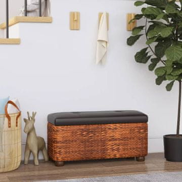 Vidaxl vidaXL Klopi za shranjevanje z blazino, 2 kosa, 69 cm, vodna palica