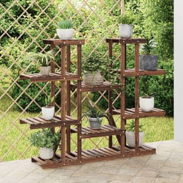 Vidaxl vidaXL Stojalo za rastline, 110x25x110,5 cm, masivni jelkov les