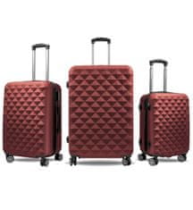 Aga Potovalni set potovalnih kovčkov MR4655 Dark Red