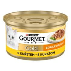 Gourmet GOLD govedina in piščanec v omaki, 12x85 g