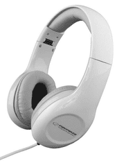 Esperanza Slušalke SOUL; stereo, audio, zložljive, bele, 3m