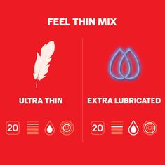 Durex Feel Thin Mix kondomi, 40 kos