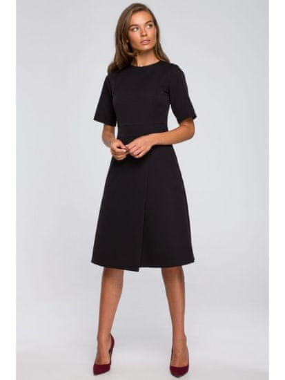 Style Stylove Ženska midi obleka Lyonete S240 črna