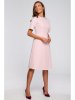 Stylove Ženska midi obleka Lyonete S240 pudrasto roza L