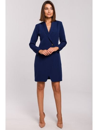 Style Stylove Ženska mini obleka Nifar S217 mornarsko modra
