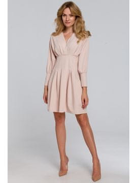 makover Ženska mini obleka Vinever K087 bež