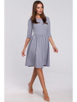 makover Ženska mini obleka Lilte K010 svetlo siva