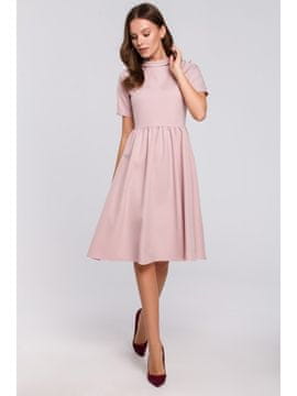 makover Ženska mini obleka Molla K028 temno roza