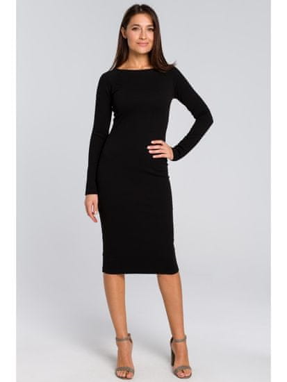 Style Stylove Ženska midi obleka Essylte S152 črna