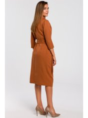 Style Stylove Ženska midi obleka Krystyn S175 bordo XL
