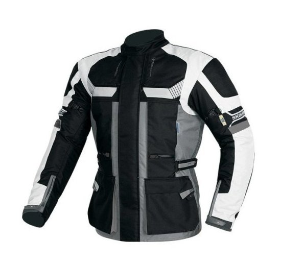 MAXX NF 2206 Dolga črno-siva tekstilna jakna
