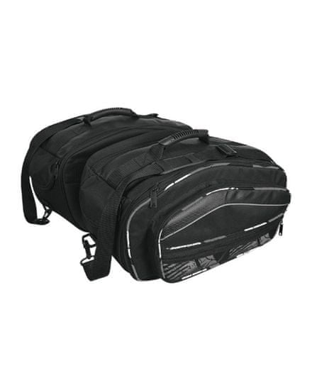 MAXX AT 7020 Tekstilne sedežne torbe črne in srebrne barve