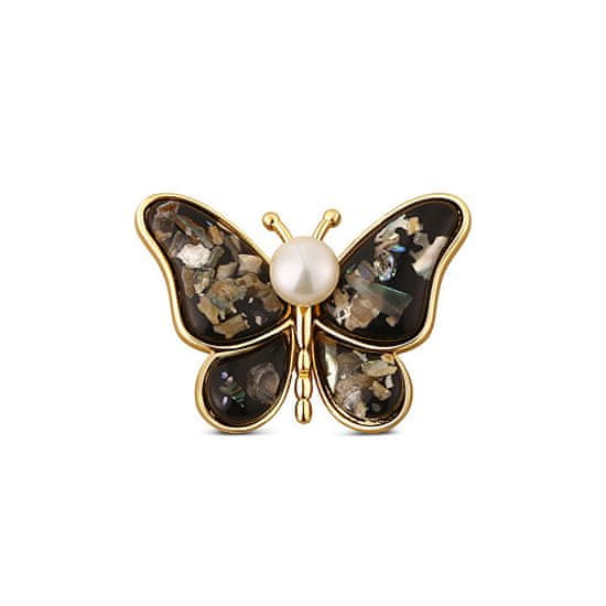 JwL Luxury Pearls Biserna broška 2v1 s pravim belim biserom in biserom JL0819
