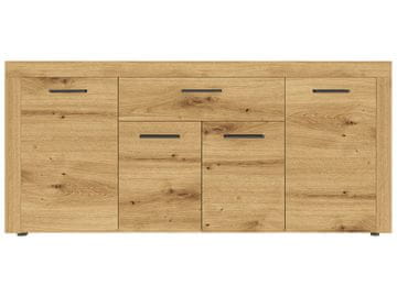 nabbi Štirivratna komoda s predalom Flarken CH-4D/1DR - artisan hrast