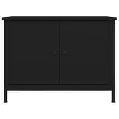 Vidaxl TV omarica z vrati črna 60x35x45 cm inženirski les