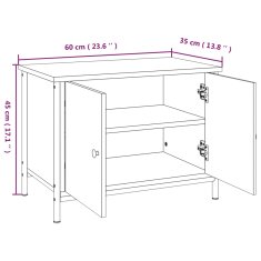 Vidaxl TV omarica z vrati sonoma hrast 60x35x45 cm inženirski les
