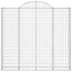 Vidaxl Obokane gabion košare 13kosi 200x50x180/200 cm pocinkano železo