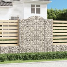 Vidaxl Obokane gabion košare 11 kos 200x30x220/240 cm pocinkano železo