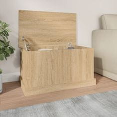 Vidaxl Škatla za shranjevanje iz hrasta sonoma 70x40x38 cm inženirski les