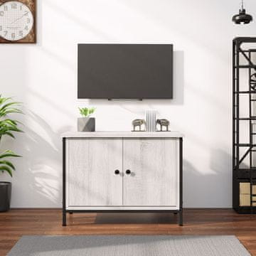Vidaxl vidaXL TV omarica z vrati, siva, sonoma hrast, 60x35x45 cm