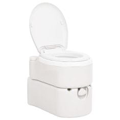 Vidaxl Integrirano stranišče za kampiranje belo 24+17 L HDPE in PP