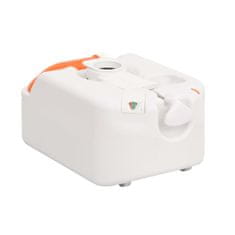 Vidaxl Integrirano stranišče za kampiranje belo 24+17 L HDPE in emajl