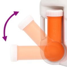 Vidaxl Integrirano stranišče za kampiranje belo 24+17 L HDPE in emajl