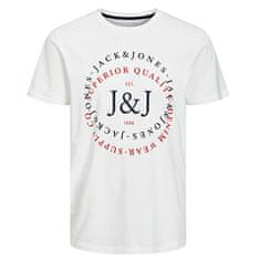 Jack&Jones Moška majica s kratkimi rokavi JJSUPPLY Regular Fit 12221925 White (Velikost XL)