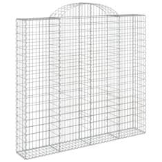 Vidaxl Obokane gabion košare 7 kosov 200x50x180/200cm pocinkano železo