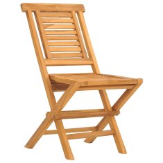 Vidaxl Zložljivi vrtni stoli 6 kosi 47x63x90 cm trdna tikovina