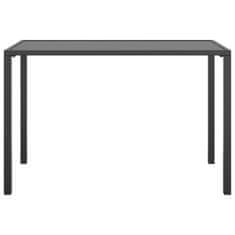 Vidaxl Vrtna jedilna miza antracitna 110x54x70 cm jeklo