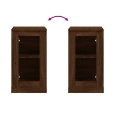Vidaxl Komoda rjav hrast 37,5x35,5x67,5 cm inženirski les