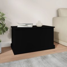 Vidaxl Škatla za shranjevanje črna 70x40x38 cm inženirski les