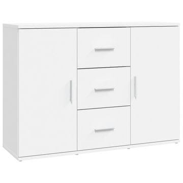 Vidaxl Komoda bela 91x29,5x65 cm inženirski les