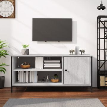 Vidaxl vidaXL TV stojalo, sivo, hrast sonoma, 100x40x45 cm